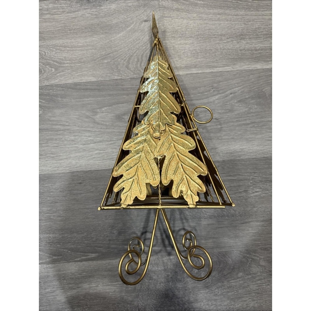 Metal Christmas Tree Candle Pillar Holder Holiday Decoration